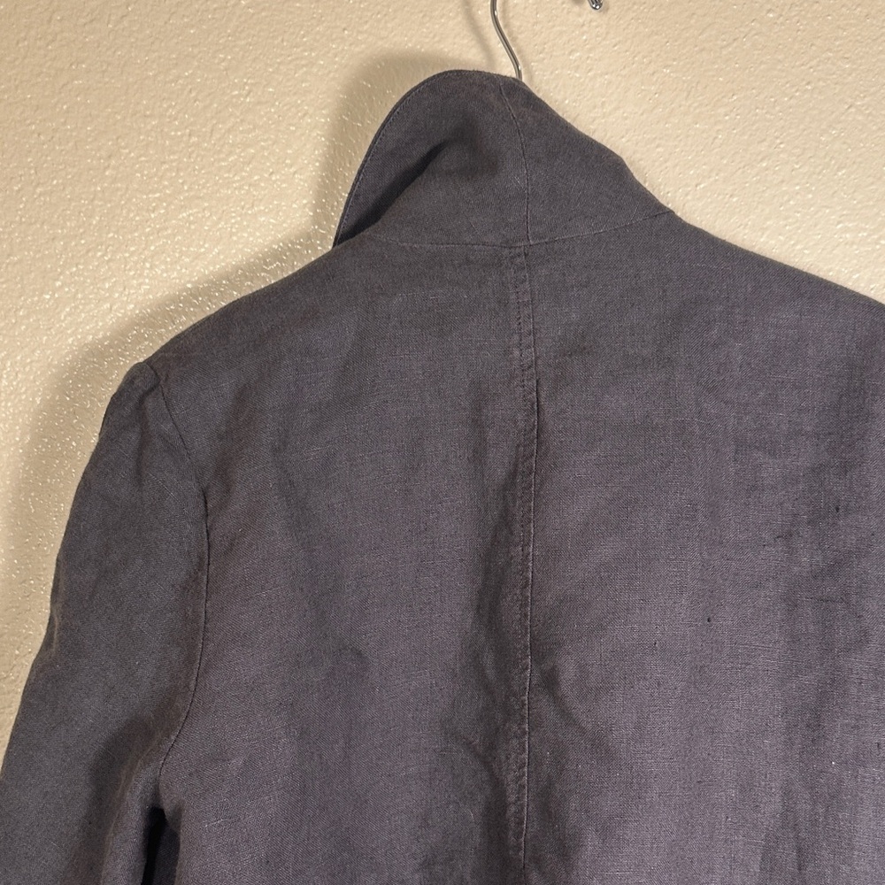Eileen Fisher charcoal linen Blazer with Single Button medium - Picture 5 of 8
